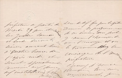 Lettre autographe signée