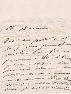 Lettre autographe signée