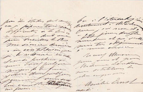 Lettre autographe signée