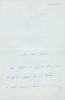 Lettre autographe sign&eacute;e. Marie Favart (1833-1908), actrice.