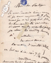 Lettre autographe signée