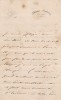 Lettre autographe signée. Marie-Louise dit Elisa Forgeot (né en 1815 ?), actrice active à partir de 1829, remarquée dans Mistress Siddons.