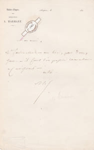 Lettre autographe signée