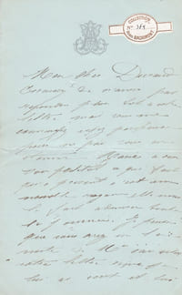 Lettre autographe signée 