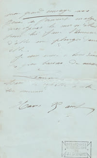 Lettre autographe signée 