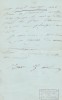 Lettre autographe signée . A Joannis, acteur vers 1850, notamment au Théâtre-Français.