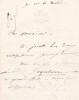 Lettre autographe signée . Marie Laurent (1826-1904), actrice.