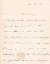 Lettre autographe signée 