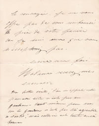 Lettre autographe signée 