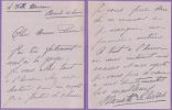 Lettre autographe signée . Mariette Lelières (morte après 1920), actrice de théâtre et de cinéma.