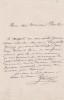 Lettre autographe signée . Paul Thomas dit Romain Lhéritier (1809-1885), acteur.