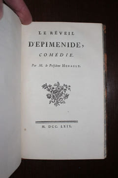 Pièces de Théâtre en vers et en prose.- Editions originales. Charles-Jean-François dit le président Hénault, 