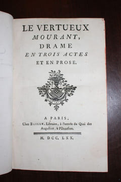Recueil de pièces de théâtre à savoir, dans l'ordre de citation des auteurs : 1. Le Vertueux mourant ; 2. Childeric premier roi de France ; 3. ...