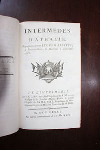 1. Le Club des Dames ou le retour de Descartes, comédie ; 2. Le Déserteur, ballet d'action ; 3. Intermèdes d'Athalie ; 4. Tom Jones, comédie lyrique ; 5. La fausse Statue, comédie ; 6. Norac et Javolci, drame ; 7. Pélopée, tragédie ; 8. Le Mari retrouvé ; 9. Renaud d'Ast, comédie.