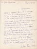 Lettre autographe signée. Gabriel Trarieux (1870-1940), écrivain, notamment sur l'ésotérisme.