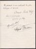 Lettre autographe signée. Albert-Emile Sorel (1876-1938), homme de lettres ; Marcel Ballot (1860-1930), écrivain ; Auguste Dorchain (1857-1930), ...