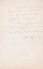 Lettre autographe signée. Charles-André Seignobos (1822-1892), homme politique, député de l'Ardèche.