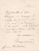 Lettre autographe signée. Edouard Pailleron (1834-1899), écrivain, poète, journaliste.