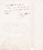 Lettre autographe signée. Isidore Geoffroy Saint-Hilaire (1805-1861), zoologiste, naturaliste.