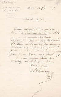 Lettre autographe signée