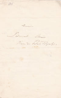 Lettre autographe signée