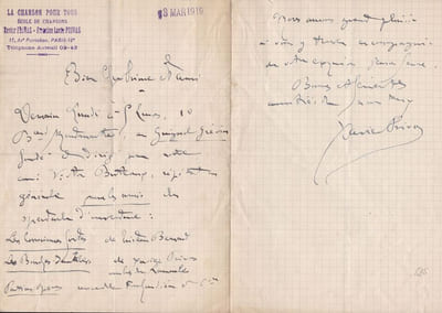 Lettre autographe signée