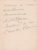 Lettre autographe signée. Louise Autant-Lara (1876-1952), actrice, sociétaire de la Comédie-Française.