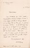 Lettre autographe signée à Achille Ségard. Fernand Payen (1872-1946), avocat, bâtonnier.