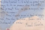 Lettre autographe signée à Achille Ségard. Paul Vérola (1863-1931), homme de lettres, photographe.