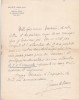 Lettre autographe signée à Achille Ségard. Gemma de Vesme (ca.1900), écrivain, probablement proche de César de Vesme, spirite.