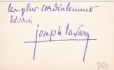 Lettre autographe signée à Achille Ségard. Joseph Savary (ca.1900), journaliste à la Province Nouvelle (Auxerre).