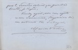 Lettre autographe signée à Achille Ségard. Marius Vachon (1850-1928), historien, critique d'art.