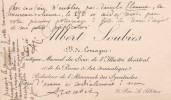 Lettre autographe signée à Achille Ségard. Albert Soubies (1846-1918), critique, historien de la musique et du théâtre.