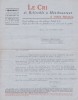 Lettre autographe signée. J Bedu, fondateur du journal Le Cri de Belleville à Ménilmonant.