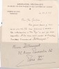 Lettre autographe signée. Louis Ducla (1893-1984), écrivain, lauréat de prix de l'Académie Française en 1926, 1932, 1970 et 1974.