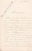 Lettre autographe signée. Louis de Cherisey (1830-1918), comte, d'une famille de militaires.