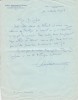 Lettre autographe signée. Marcel Grosdidier de Matons (1885-1945), écrivain notamment sur la Lorraine.