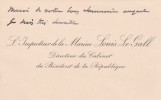 Carte autographe. Louis-Romain Le Gall (1851-1916), commissaire de la Marine, chef de cabinet de Félix Faure.