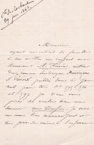 Lettre autographe signée
