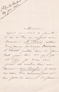Lettre autographe signée