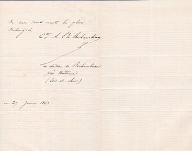 Lettre autographe signée