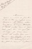 Lettre autographe signée. Achille de Rochambeau (1836-1897), historien, archéologue.