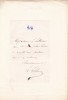 Lettre autographe signée. Léonide Leblanc (1842-1894), actrice, courtisane, maitresse du duc d'Aumale.