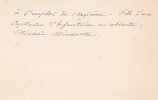 Carte autographe. Henry-Edmond Sainte-Beuve (1828-1920), général de brigade, gouverneur militaire de Reims.