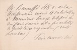 Lettre autographe signée au libraire Adolphe Durel (1847-1913). Edmond Bonnaffé (1825-1903), bibliophile, collectionneur, historien.