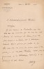 Lettre autographe signée au libraire Adolphe Durel (1847-1913). Léopold Delisle (1826-1910), historien, bibliothécaire.
