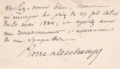Lettre autographe signée au libraire Adolphe Durel (1847-1913). Pierre Deschamps (1821-1906), bibliophile, bibliographe.