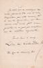 Lettre autographe signée au libraire Adolphe Durel (1847-1913). Léon de Labessade (XIXe), bibliophile, écrivain. 