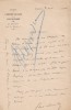 Lettre autographe signée au libraire Adolphe Durel (1847-1913). Paul Lacombe (1848-1921), bibliographe, bibliophile, bibliothécaire à la Bibliothèque ...