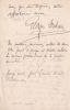 Lettre autographe signée au libraire Adolphe Durel (1847-1913). Georges Loiseau (1864-1949), écrivain, fonctionnaire du ministère des Beaux-Arts.